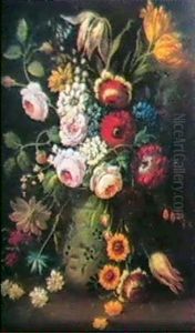Stilleben Med Blommor I Vas by Pieter van Bleeck