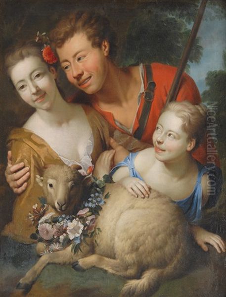 Shepherd And Two Shepherdesses - view 1