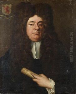 Portrait Of Sylvester Petyt, Half-length, In Black Costume Holding A Scroll