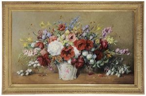 Still Life With Summer Flowers by Carle John Blenner