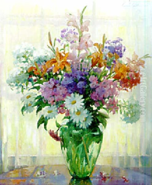 Daisies, Phlox And Tiger Lilies - view 1