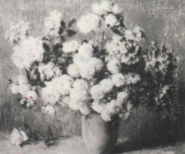 Flowers In A Blue Vase - view 1