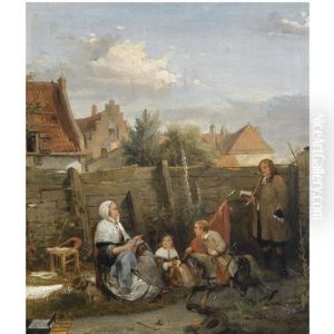 A Family Gathering On A Sunny Afternoon