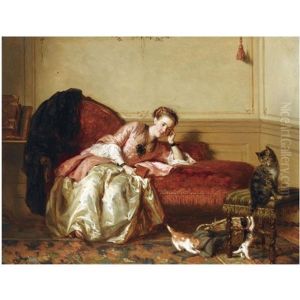 Watching The Kittens Play by David Bles