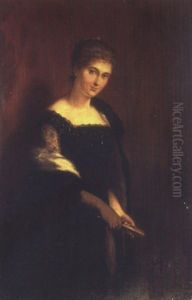 Portrait Of Princess Petrocochino, The Artist's Daughter by David Bles