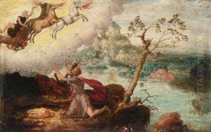 Elijah Ascending To Heaven In The Fiery Chariot