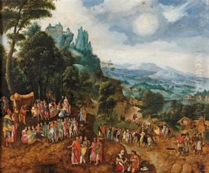Paysage Avec La Predication De Saint-jean-baptiste by Herri met de Bles