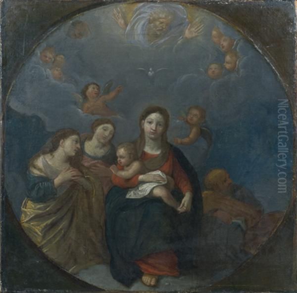 Vierge A L'enfant Entouree D'anges - view 1