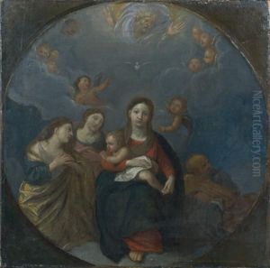Vierge A L'enfant Entouree D'anges