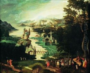 La Predication De Saint Jean Baptiste Devant Un Paysage Panoramique