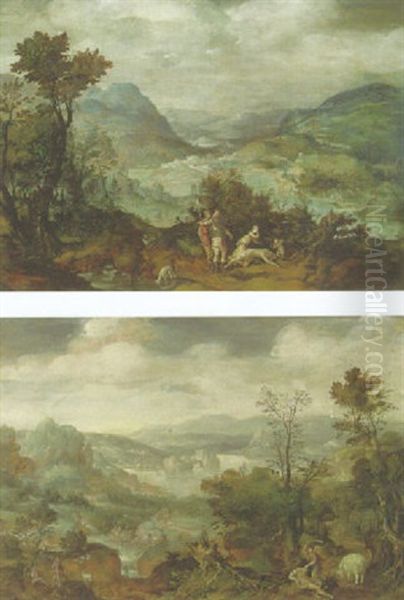 An Extensive Landscape With Venus And Adonis(?) - view 1