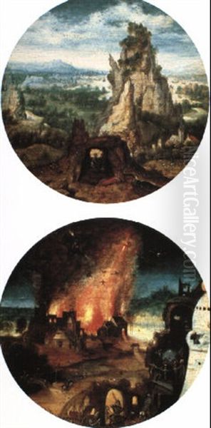 St. Jerome In Penitence In A Panoramic Landscape - view 1