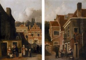 Market Day (+ The Fish Seller; Pair) by Joseph Bles