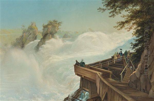 Blick Auf Den Rheinfall Bei Schaffhausen (vue De La Chute Du Rhin) - view 1