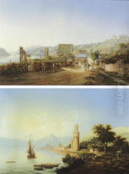 Vue De Bacharach Et De La Ruine Stahleck - view 1