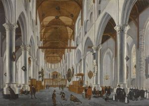 The Interior Of The Laurenskerk, Rotterdam, Looking East by Daniel de Blieck