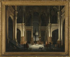 Interior De Una Iglesia by Daniel de Blieck