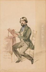 Ritratto Di Raffaele Carelli by Michele Albanesi
