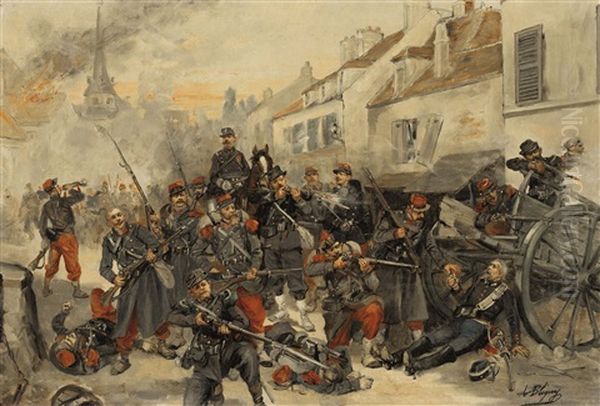 Kriegsszene In Einer Franzosischen Stadt - view 1