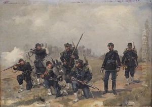 Soldats Au Front by Albert Bligny