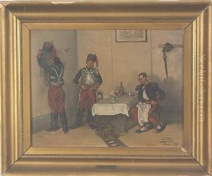 Three Infantrymen Indoors