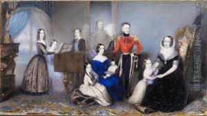 Portrait Of The Meyrick Family by Michele Albanesi