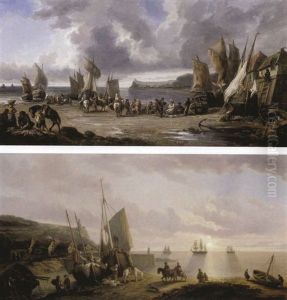 Port De Peche (pair) by Francis Blin