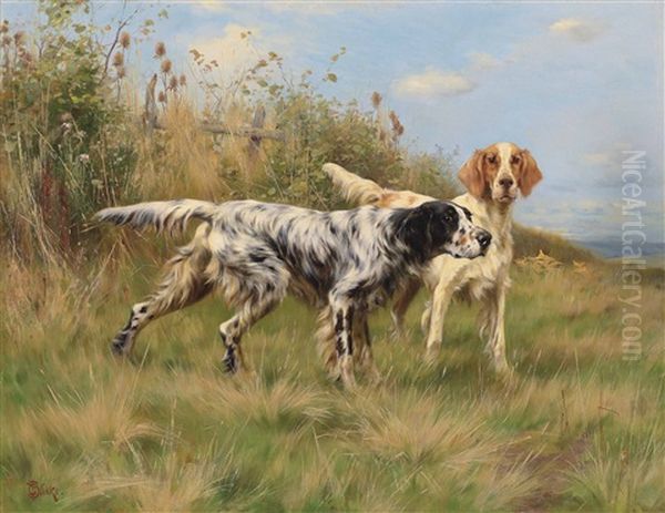 Two English Setters - view 1