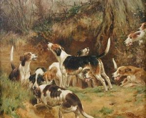 A Study Of Hounds, With The Fox Gone To Ground by Thomas Blinks