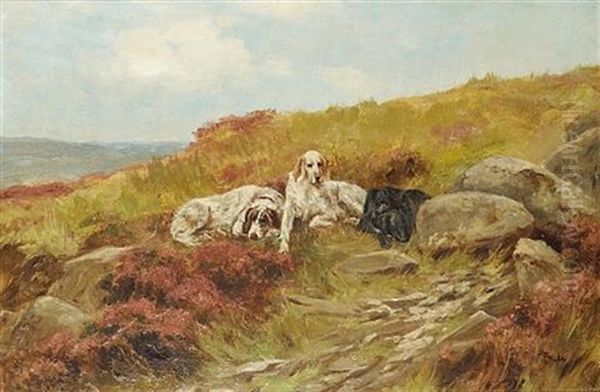 Three Setters In A Landscape - view 1