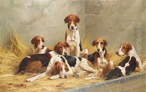 Hounds In A Kennel by Thomas Blinks