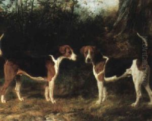 Two Fox Hounds by Thomas Blinks