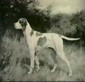On Point/portrait Of A Huntsman's Dog On Point/portrait Of A Huntsman's Dog