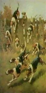 Hounds At Full Cry by Thomas Blinks