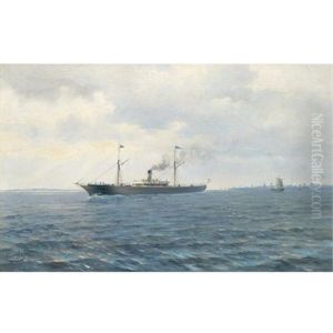 The Imperial Steamship Alexander Ii by Leonid Demyanovich Blinov