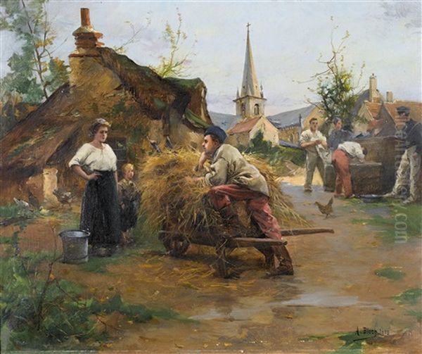 Dorfszene Mit Rekruten - view 1