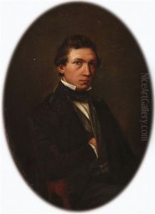 Portrait Of The Artist's Eldest Brother J. P. Bloch by Carl Heinrich Bloch