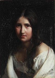 A Girl In White Dress by Carl Heinrich Bloch