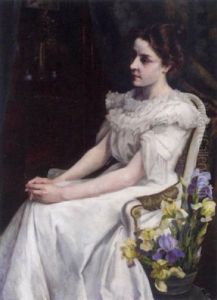 An Elegant Lady In An Interior by Carl Heinrich Bloch