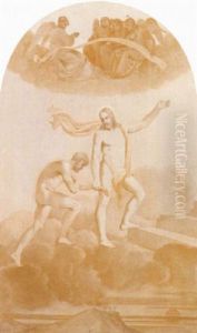 Kristus Forer Roveren Ind I Paradis by Carl Heinrich Bloch