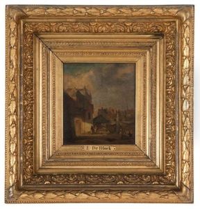 Stadszicht Van Gent Vanaf De Graslei by Eugene Francois De Block
