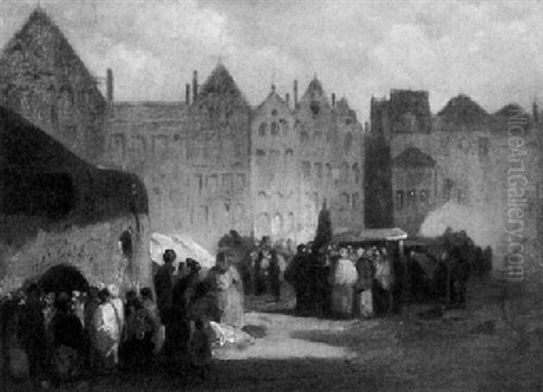Markt In Einer Belgischen Stadt - view 1