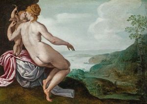Venus And Cupid In A Vast Landscape Venus And Cupid In A Vast Landscape