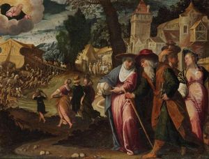 Les Preparations Pour Le Depart De L'arche De Noe by Anthonie van (Montfort) Blocklandt