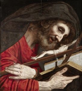 Saint Jerome by Anthonie van (Montfort) Blocklandt