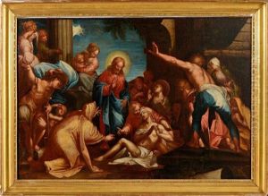 La Resurrection De Lazare by Abraham Bloemaert