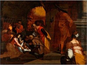 Die Heilige Familie Im Stall Von Betlehem Die Heilige Familie Im Stall Von Betlehem