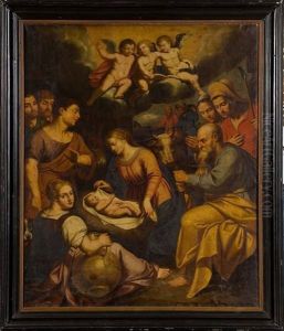 L'adoration Des Bergers by Abraham Bloemaert