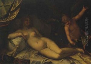 A Mythological Scene, Perhaps Venus And Cupid by Abraham Bloemaert