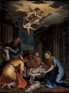 Adoration Des Bergers by Abraham Bloemaert